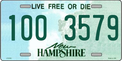 NH license plate 1003579