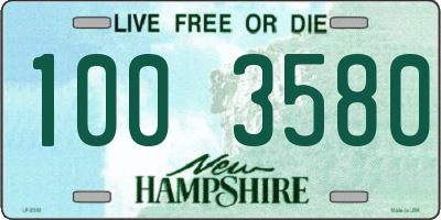 NH license plate 1003580