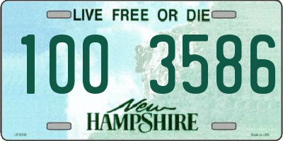 NH license plate 1003586