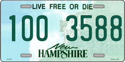 NH license plate 1003588