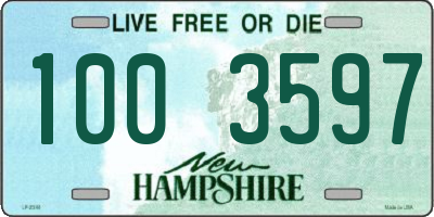 NH license plate 1003597