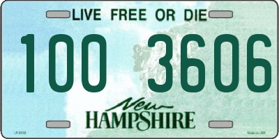 NH license plate 1003606