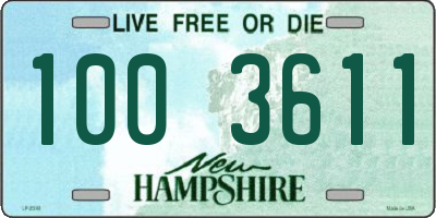 NH license plate 1003611