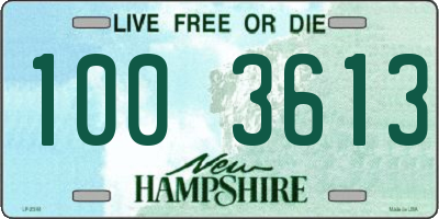 NH license plate 1003613