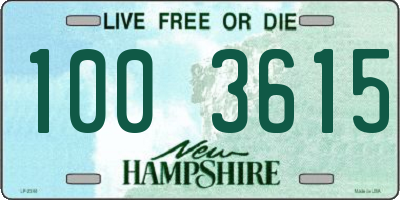 NH license plate 1003615