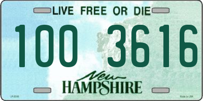 NH license plate 1003616