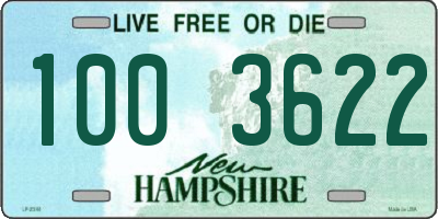 NH license plate 1003622