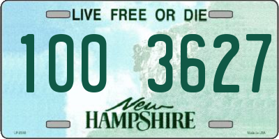 NH license plate 1003627