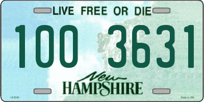 NH license plate 1003631