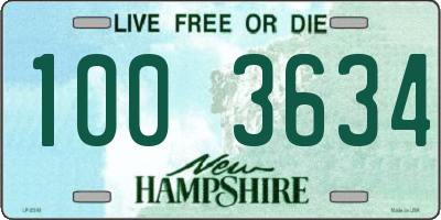 NH license plate 1003634