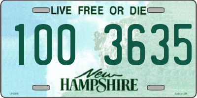 NH license plate 1003635