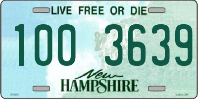 NH license plate 1003639