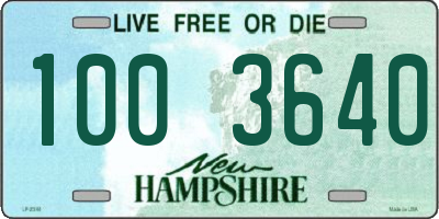 NH license plate 1003640