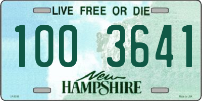 NH license plate 1003641