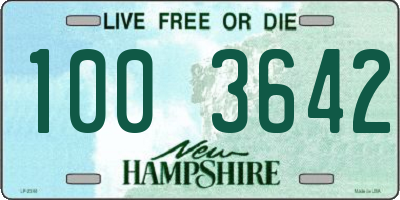 NH license plate 1003642