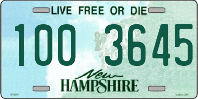 NH license plate 1003645