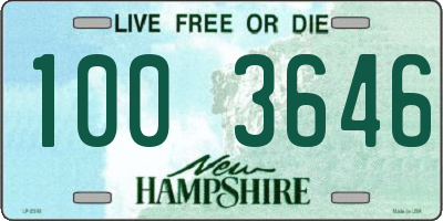 NH license plate 1003646