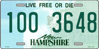 NH license plate 1003648