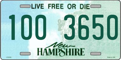 NH license plate 1003650