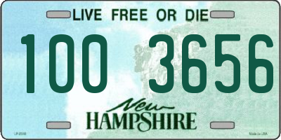 NH license plate 1003656