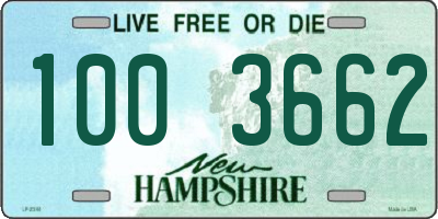 NH license plate 1003662