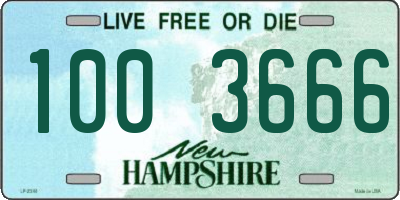 NH license plate 1003666