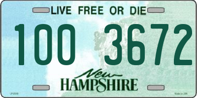 NH license plate 1003672