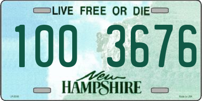 NH license plate 1003676