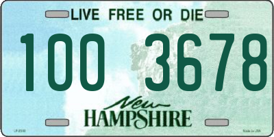 NH license plate 1003678
