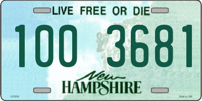 NH license plate 1003681