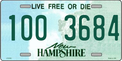 NH license plate 1003684