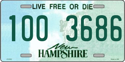 NH license plate 1003686