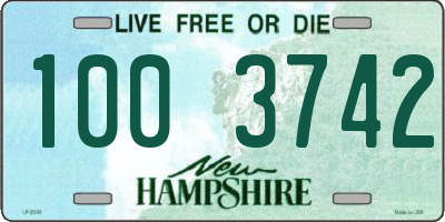 NH license plate 1003742