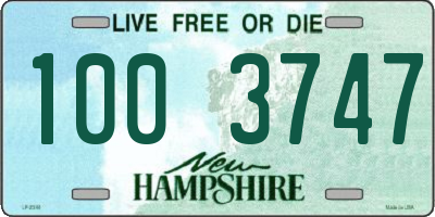 NH license plate 1003747