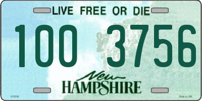 NH license plate 1003756