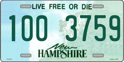 NH license plate 1003759