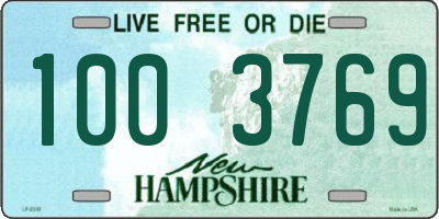 NH license plate 1003769