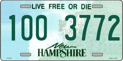 NH license plate 1003772