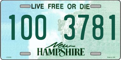 NH license plate 1003781