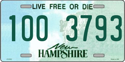 NH license plate 1003793