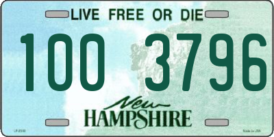 NH license plate 1003796