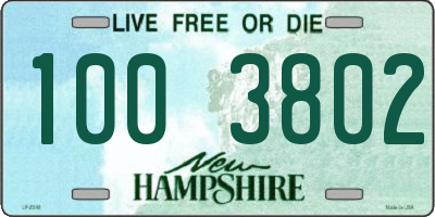 NH license plate 1003802