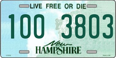 NH license plate 1003803