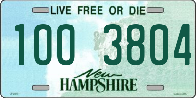 NH license plate 1003804