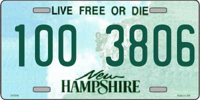 NH license plate 1003806