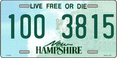 NH license plate 1003815