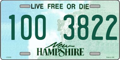 NH license plate 1003822