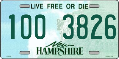 NH license plate 1003826