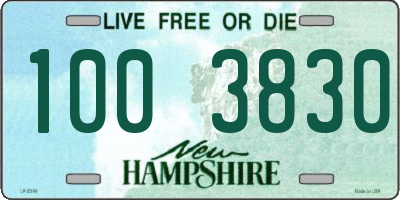 NH license plate 1003830