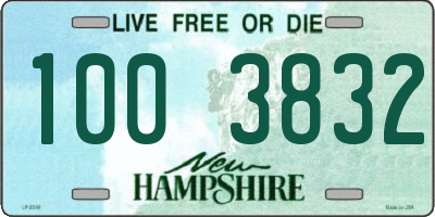 NH license plate 1003832